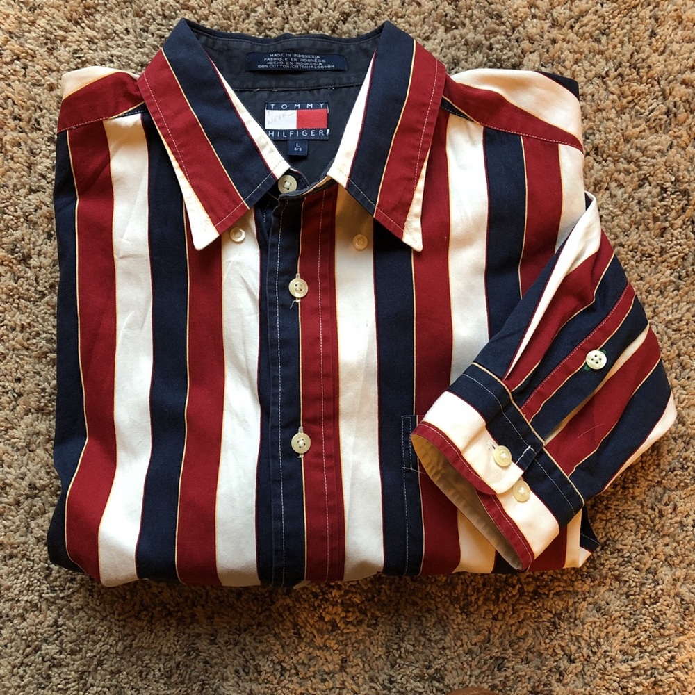 VTG 90s Tommy Hilfiger Button Down Americana